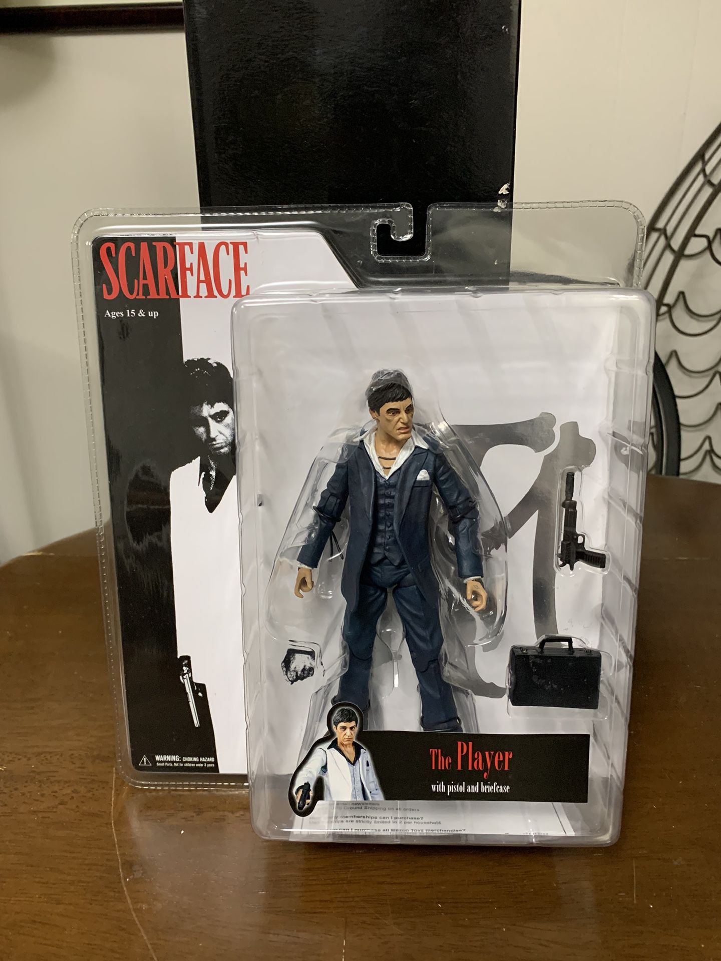 SCARFACE 7” Action Figure with Pistol & Briefcase new in box