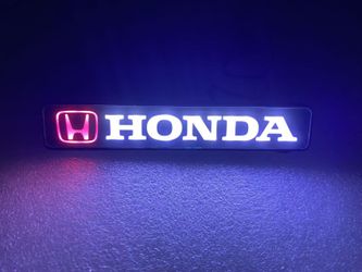 HONDA LED Logo Light Emblem Car For Front Grille Badge Illuminated Decal