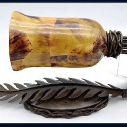 Large KALCO TORTOISE SHELL & IRON  WALL SCONCE NOS NAPLES LAMP NEW