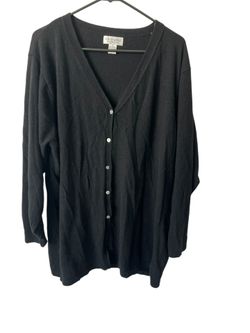 Cashmere Shop For Women 3x Cardigan  Sweater Black  Comes from a pet and smoke free home.  Measurements are in the pictures.Elevate your wardrobe with
