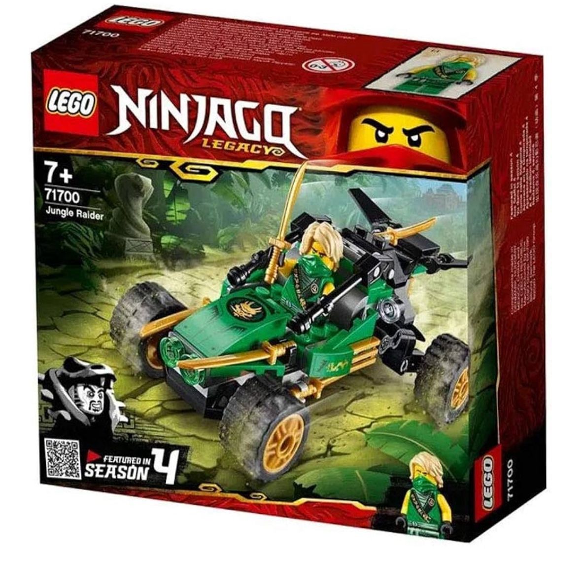 LEGO NINJAGO Legacy Jungle Raider 71700 Toy Buggy Building Kit (127 Pieces) - Complete Set with Mini-figures