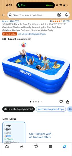 Inflatable Family Swimming Pool Large