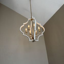 4 Light Vintage Gold With Antique White