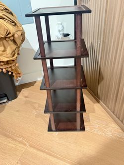Brown shoe rack