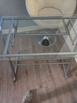 Glass Office desk and chair