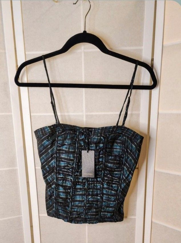 Lucy Paris  Cropped style Corset Top, Back Stretch Rouching