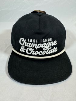 Locale Lake Tahoe Champagne & Chocolate Black Rope Snapback Hat NWT