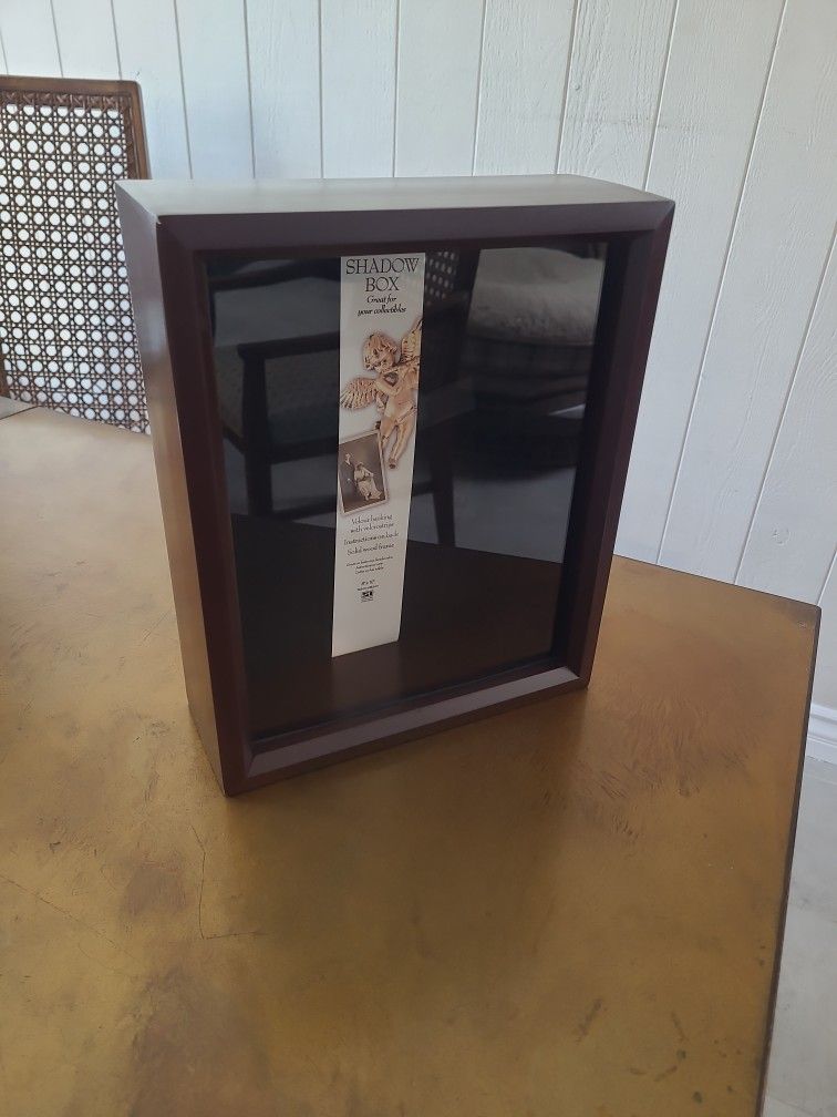 Beautiful Mahogany Wooden Shadow Box!