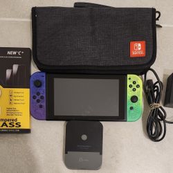 Nintendo Switch 32GB Console -Mini Dock Station, Case, Screen Protector,32gb  Sd Card