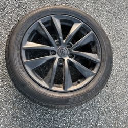 1— 215/55r17 5x4.5 5x114.3 Stock G35 G37 Q50 350z Altima Camry Civic Accord Wheel Rim Good 80% Treads Tire