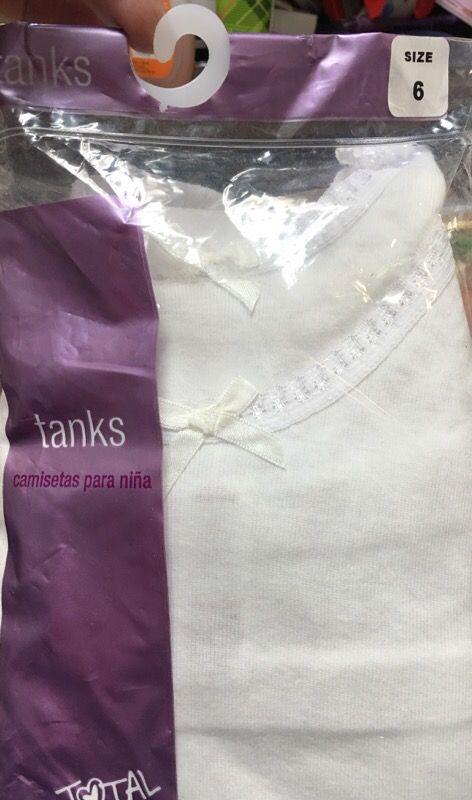2 Size 6 girls tanks