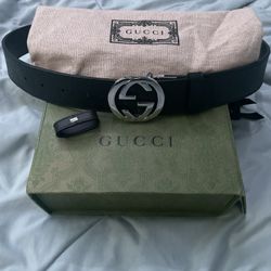 Legit Black Silver Gucci Reversible To Brown Belt 