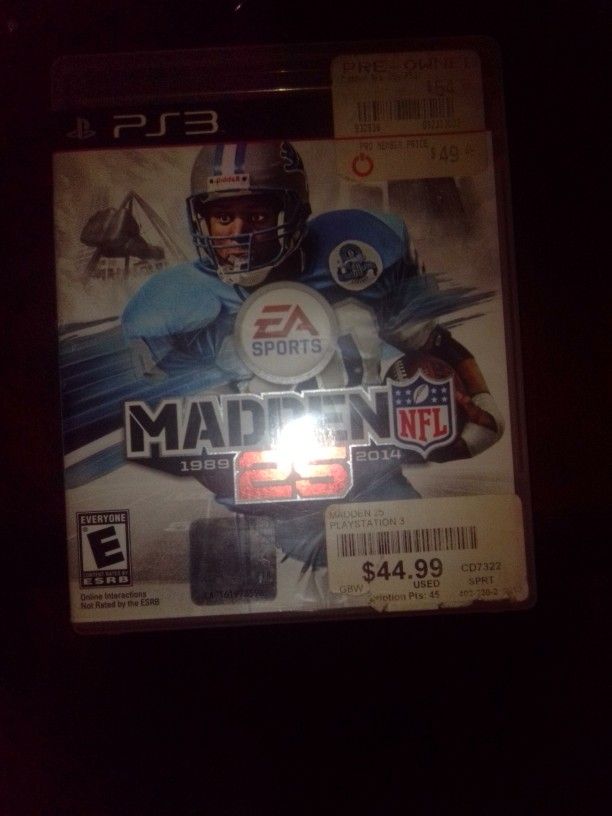 PS3 Madden 25 Game