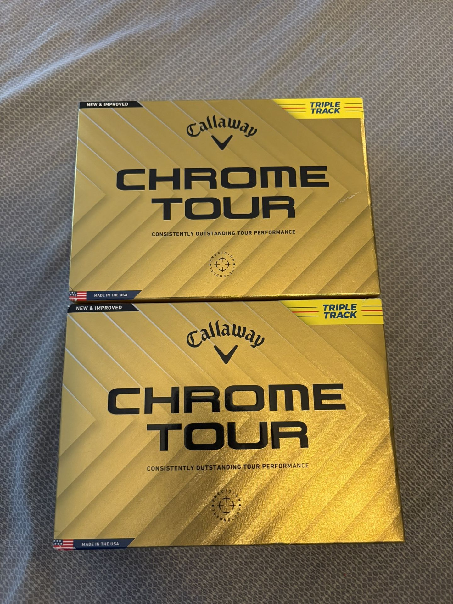 2 dozen (24) BRAND NEW 2024 Callaway Chrome Tour Triple Track  Yellow Golf Balls