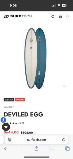 7’10 surf tech walden deviled egg surfboard
