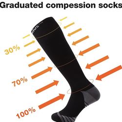 Compression Socks for Men Women Nurses Athletic Sports Running (M)