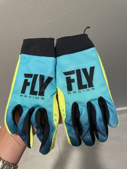 FLY RACING WOMEN'S PRO LITE GLOVES BLUE/HI-VIS