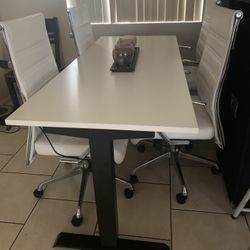 Powered Height Adjustable Desk & Chairs 