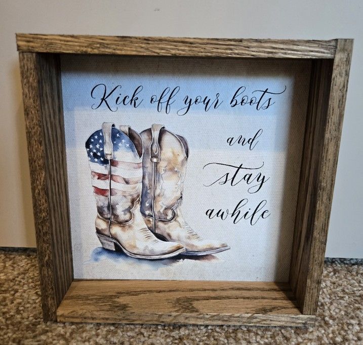 Kick Off Your Boots - American Art - Cowboy Boots