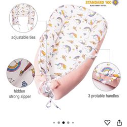 Baby Lounger for Newborn, Soft Breathable Snuggle Me Lounger Fits 0-24 Months Newborn Infant Babies
