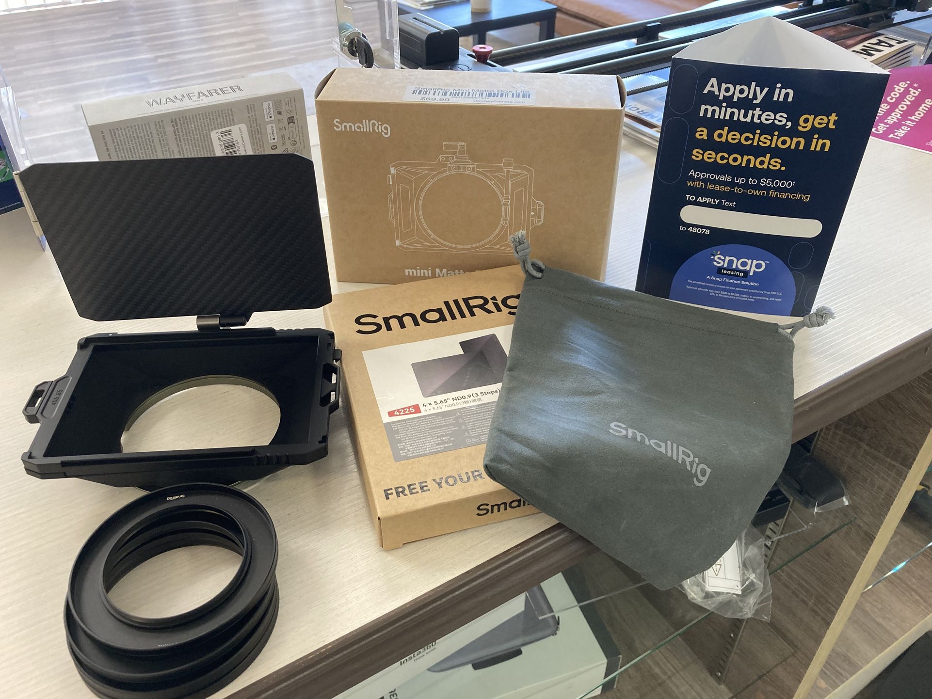 Smallrig Mini matte box Lite W/ 3 ND 4x5.65” FILTER