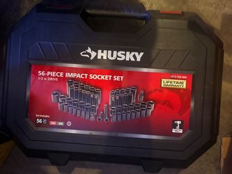 Husky 56pc impact socket set New
