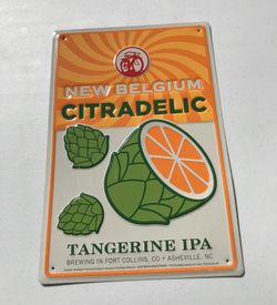Beer metal sign