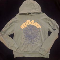 Sp5der hoodie Light Blue 