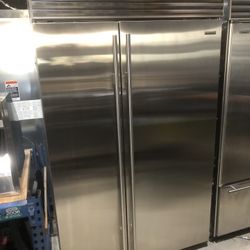 2019 Sub Zero 48” Stainless Steel Built In Side By Side Refrigerator 