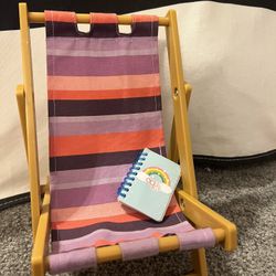 American Girl Doll Lounge Chair And Clothes 