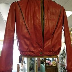 Vintage Leather Michael Jackson Style Jacket Size S