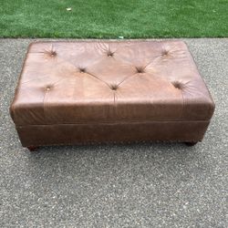 Leather Ottoman 