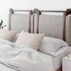 Nathan James Harlow wall-mounted upholstered queen/full size headboard