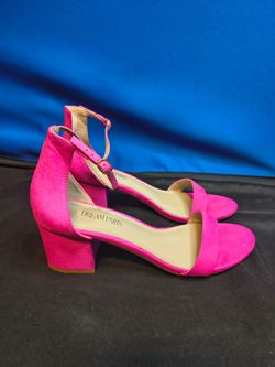 Dream Pairs Pink Open Toed One Strap Shoes (Size 9.5)