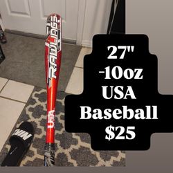 Rawlings USA Baseball Bat 27" -10oz
