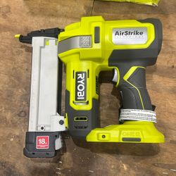 RYOBI ONE+ 18V 18-Gauge Cordless AirStrike Narrow Crown Stapler (Tool Only)