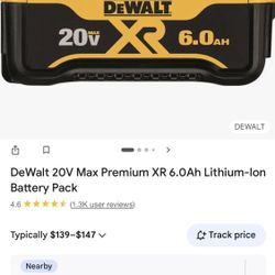 Dewalt XR 6.0 Ah Battery 