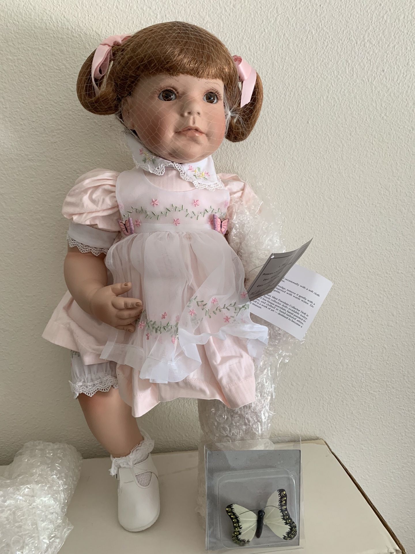 Butterfly Kisses Porcelain Dolls