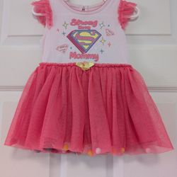 Supergirl Pink Superhero Dress for Kids Size 24 Months 