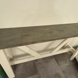 Custom Farmhouse Narrow Console / Sofa Table – Solid Wood