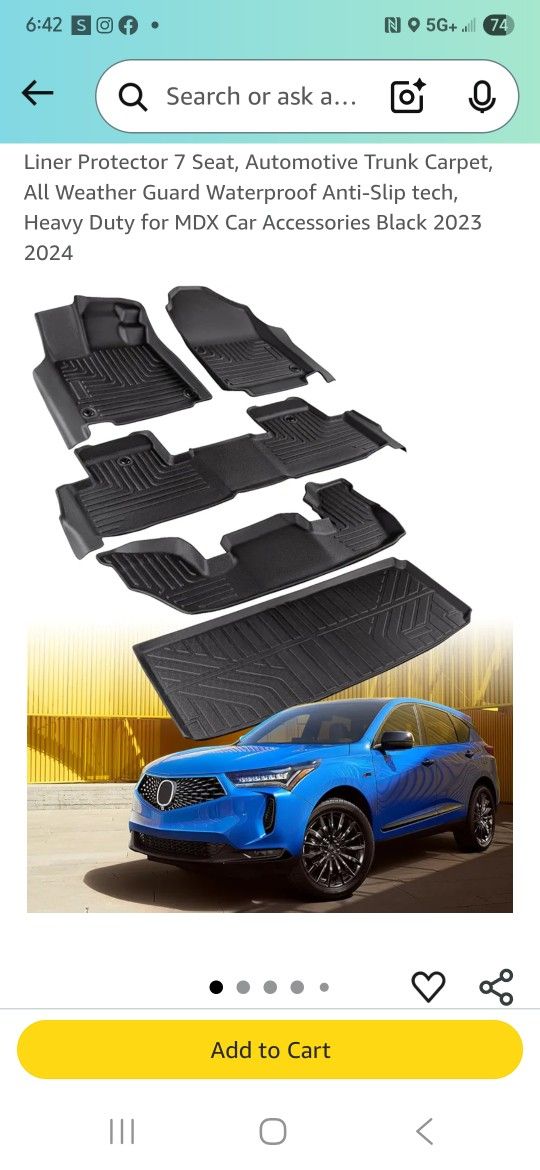 Acura MDX Floor Mats 2022-2025