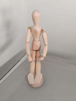 Wooden Mannequin Artist Manikin with Stand Articulated