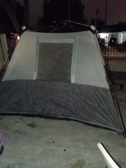 Large Camping Tent Gray and Tan