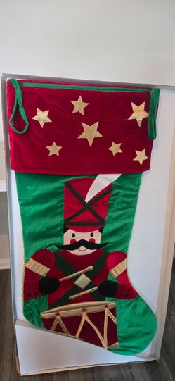 Jumbo Christmas Stocking Nutcracker 4’ feet x 19" inches Extra Large
