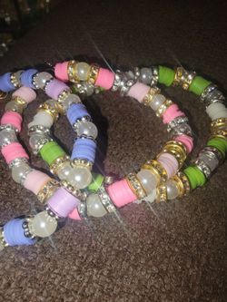 $5 Clay Bead & Pearl Bracelets