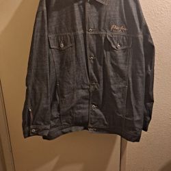 XXXL Black Denim Phat Farm Jacket 3XL Like New $40