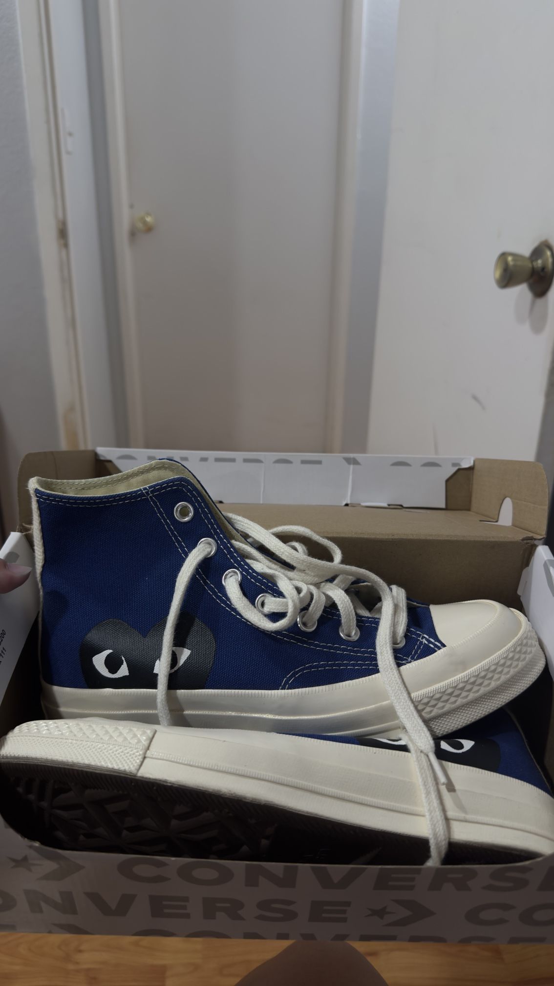 Converse Chuck Taylor All Star 70 Hi Comme des Garcons PLAY Blue Quartz