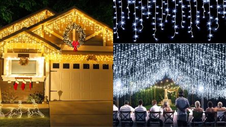 Smart 640 LEDS Christmas Light String with Remote Control, Cool White 65.5FT