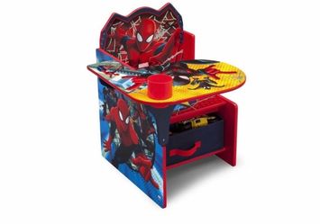 New: Disney Marvel Spider-Man Kids Chair Desk with Storage