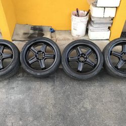 17 Inch Black 4 Lug Pattern Rims